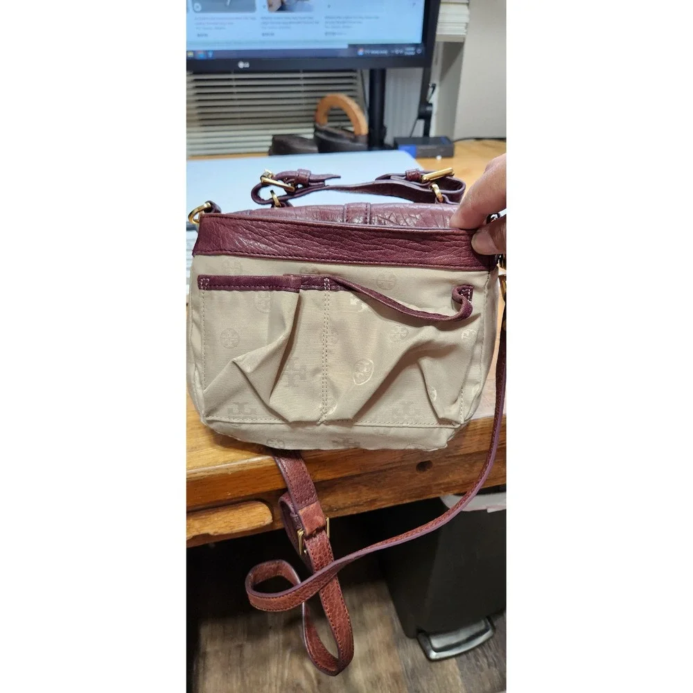 Early 2011 Tory Burch 797 Mini Burgundy crossbody shoulder bag Authenticated